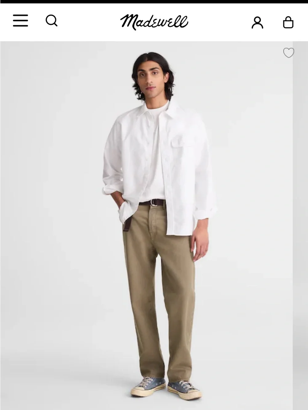 Madewell The 1991 Loose Straight Jean in Garment Dye - Dark Driftwood